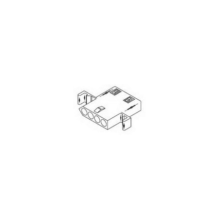 Molex Rectangular Power Connector, 4 Contact(S), Male Or Female, Solder Terminal, Receptacle 3091041